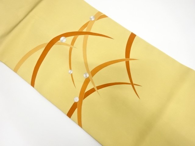 JAPANESE NAGOYA OBI / EMBROIDERY / SHIOZE / GRASS